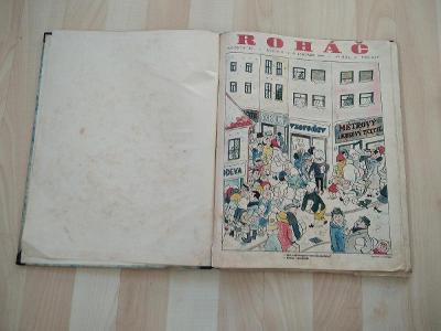 Humoristické časopisy Roháč 1957 a 1958 svázané