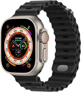 🔥 Pásek pro Apple Watch, Black, Soft Loop Silicone, Nový