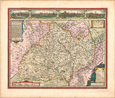 Komenského mapa Moravy - Nicolas Visscher 1680-1713