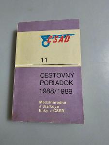 ČSAD☆ Jízdní řád 1988/1989 Mezinárodní a dálkové linky ČSSR☆