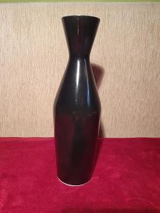 Luxusní vysoká černá váza, Royal Dux