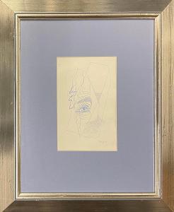 TOYEN, litografie Hodiny, 44 x 36 cm, sign. PD tužkou, rám, sklo