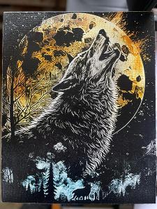 Vlk - plátno