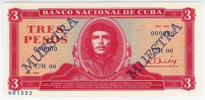 Kuba 3 pesos 1983 Špecim
