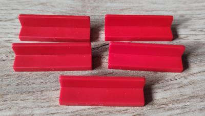 LEGO hladké panely 1x4 - červené