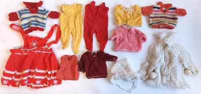 Oblečenie na bábiky, rôzne veľkosti, 11 kusov