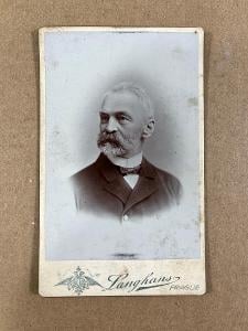 Staré fotografie na kartonu PRAHA - LANGHANS - foto - kabinetka 