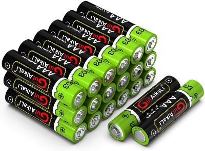 Alkalické batérie LR03 1,5 V / dobíjacie / 20ks / od 1Kč |001|