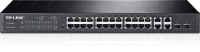Switch TP-Link JetStream TL-SL2428, 24 100M portů, 4x GB porty a 2xSFP
