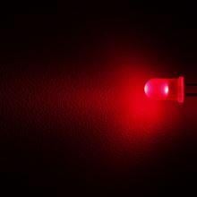 LED 5mm červená 140mcd/25° difúzní