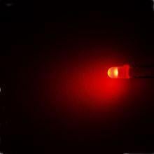 LED 3mm červená 100mcd/30° difúzní