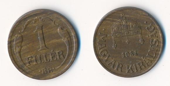 Maďarsko 1 fillér 1931