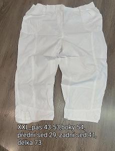 Dámské XXL bílé kalhoty
