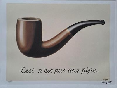 René Magritte - Tohle není dýmka - litografie