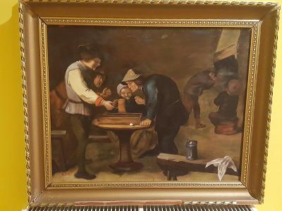 Obraz Muži u stolu - Olej, plátno, kol r. 1880