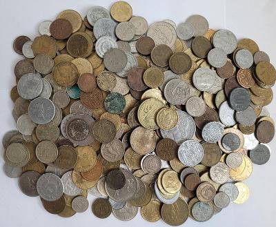 💰Mix sběratelských mincí z celého světa. Různé ročníky. Hmotnost: 1Kg
