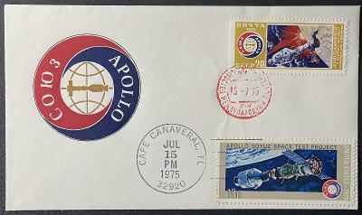 USA/SSSR 1975 - obálka - speciální edice let Sojuz/Apollo