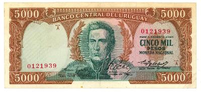 Uruguaj 5000 pesos 1967