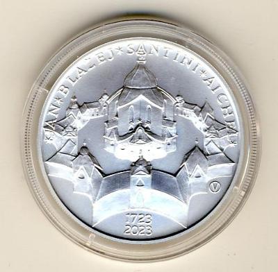 200 Kč Jan B. Santini 2023 BK stříbrná Ag mince ČNB s certifikátem. 