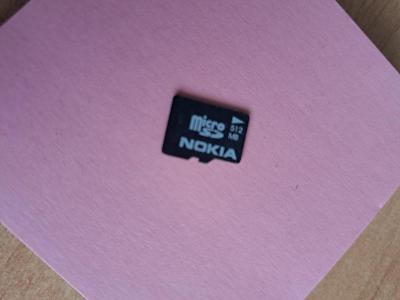 Nokia 512MB micro SD karta funkční naformátovaná.