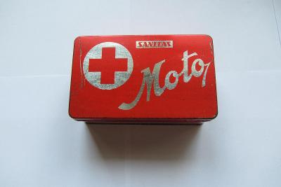 Krabička - Moto lékárnička - výroba 60. léta - originál