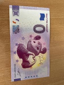 0 Euro Souvenir bankovka RALF PRE RADOST krásné číslo 1234 !!!