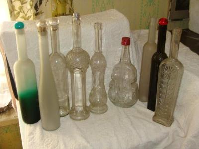 Umělecké lahve od alkoholu