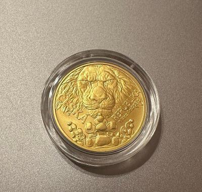 Zlatá 1/4oz investičné mince Český lev 2023 stand