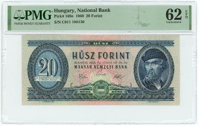 Maďarsko 20 forintov 1969 PMG 62 EPQ UNC
