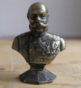 Bronzová busta-těžítko Franz Josef