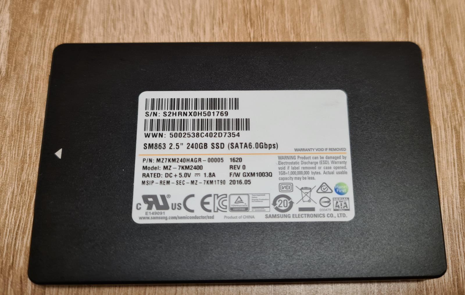 SSD 240GB - Samsung SM863 Series Enterprise SSD - Počítače a hry