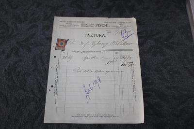 Dokument Účet - Praha 1916 Prodej kožených odpadků 