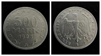 💢 Stará mince - 500 Marek Mark 1923 A Německo / 071 💢