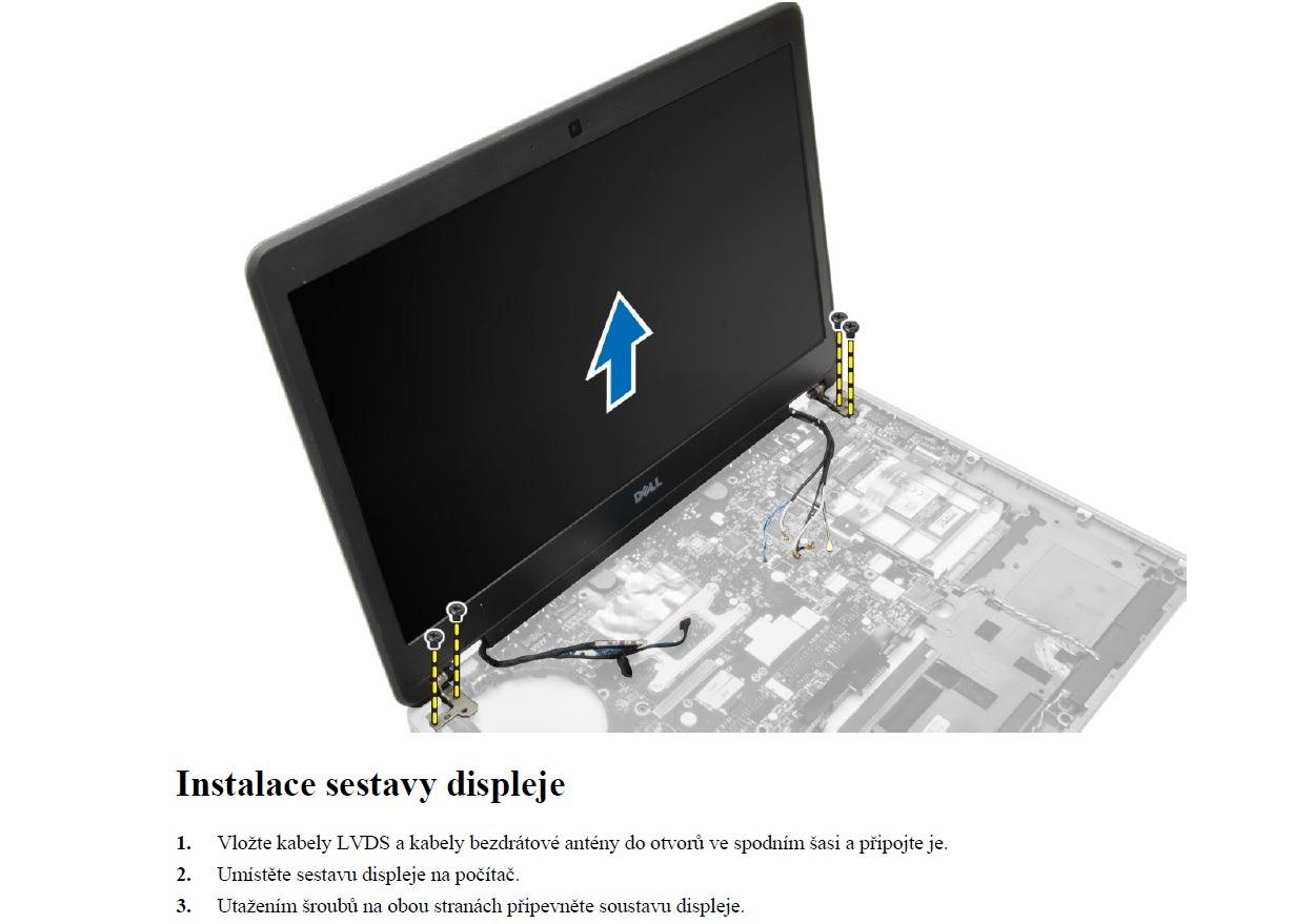 Kompletný LCD modul obrazovky vr. krytu, antén pre DELL Latitude E7440 - Notebooky, príslušenstvo