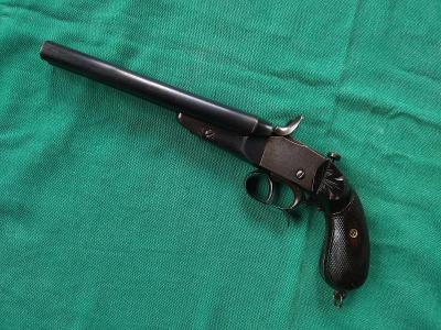 Dvojhlavňová broková pistole systému LANCASTER- LUPARA, k.r. 1880! TOP