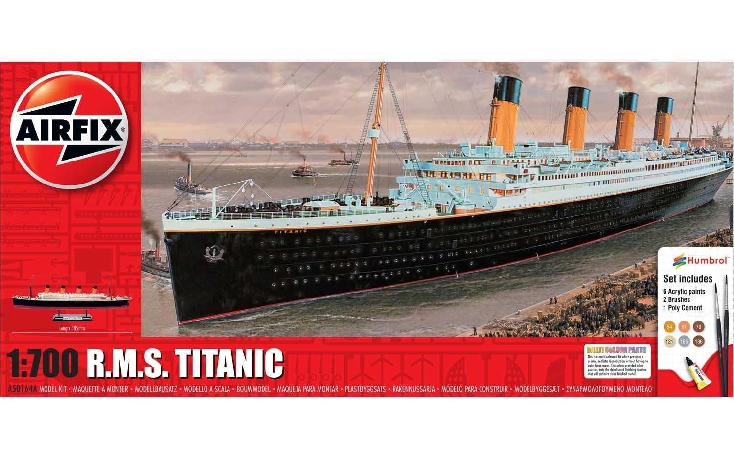 RMS Titanic - obsahuje farby a lepidlo - Airfix Gift Set A50164A 1:700 - Modely lodí, bojových plavidiel