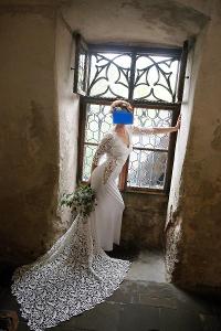 Svadobné šaty-vodná čipka z Francúzska