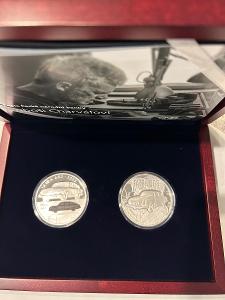 Sada mince + medaile Tatra 603 Pocta ČNB Luboši Charvátovi