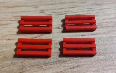 LEGO dílky 1x2 mřížka - červené