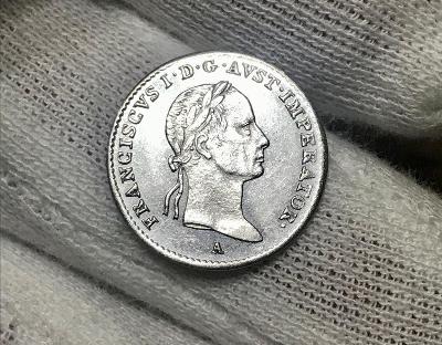 Stříbrný 3 krejcar 1832A, František II. nádherný stav, RL