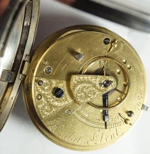 Strieborné vreckové hodinky KENDAL & DENT rok 1889