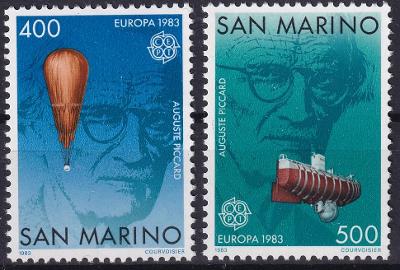 San Marino ** Mi.1278-79 Vzducholodě, ponorky (Mi€ 5)