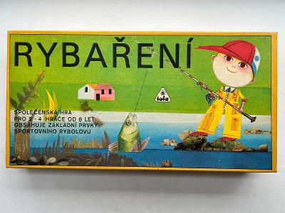 Stará dětská stolní desková společenská hra RYBAŘENÍ TOFA 1988 komplet