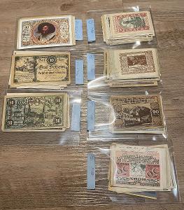400 menších+150 velkých papírových nouzových platidel Rakousko 1920