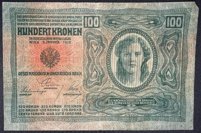 Rakousko-Uhersko, 100 Kronen 1912, G