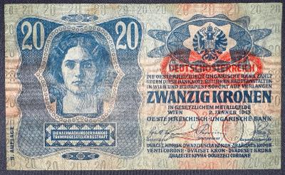 Rakousko-Uhersko, 20 Kronen 1913, G