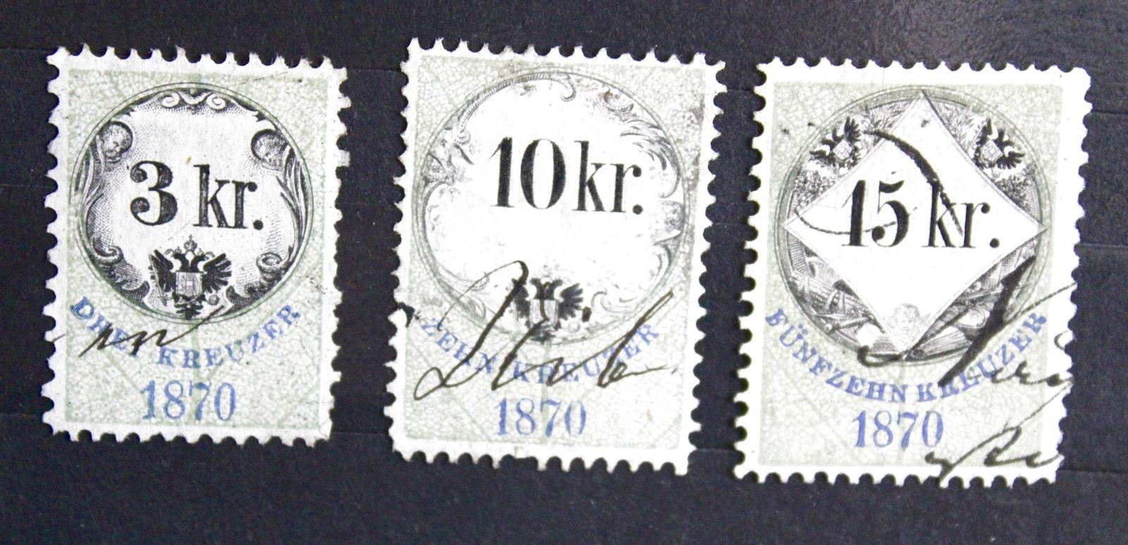 Kolky , Rakúsko - Krejcary 1870 / Známky (2a) - Známky Európa