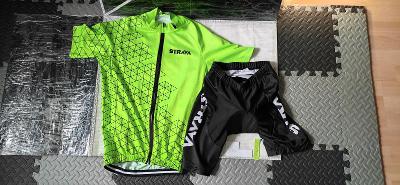 2021 STRAVA Letní sada cyklistického dresu krátky zelený M (386)