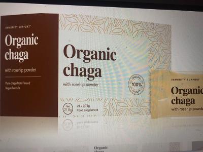 DoktorBio Organic chaga with rosehip powder doplněk stravy - 28 sáčků