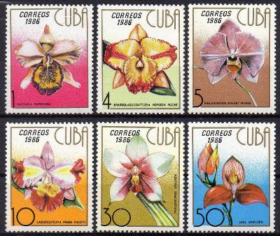 Kuba-Orchideje 1986** Mi.3036-3041 / 5 €